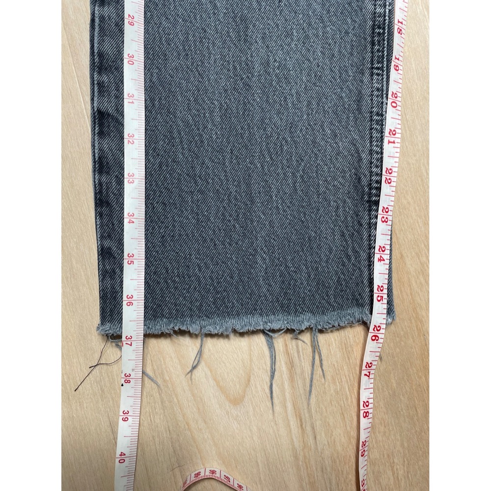 AGOLDE 90s Pinch Waist High Rise Straight Leg Jeans Grey Washed‎ Black Size 26 - Picture 8 of 9
